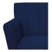 Poltrona Laura Pés Palito Mel Suede Azul Marinho - Amarena Móveis