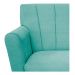 Poltrona Laura Pés Palito Mel Suede Azul Tiffany - Amarena Móveis