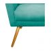Poltrona Laura Pés Palito Mel Suede Azul Tiffany - Amarena Móveis
