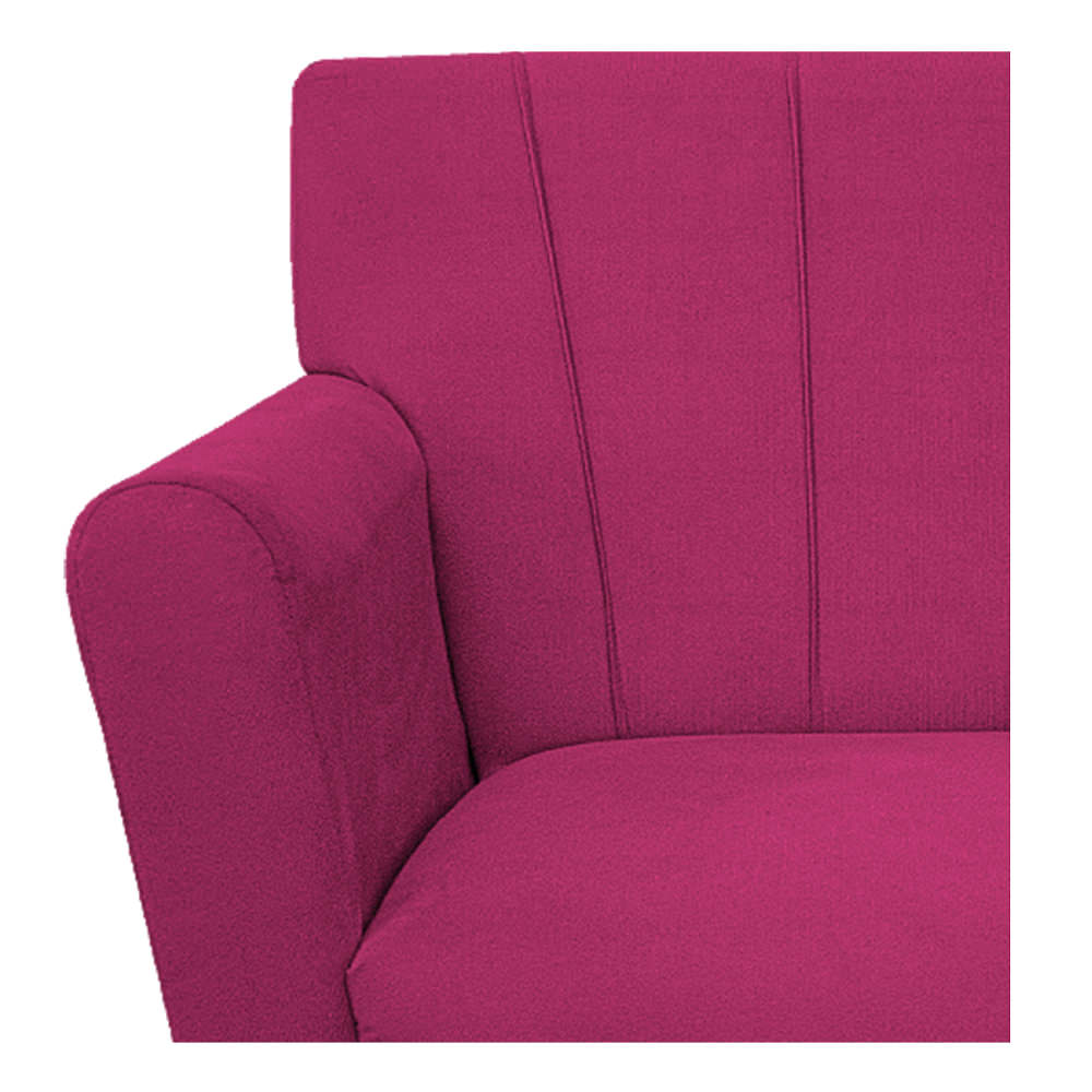 Poltrona Laura Pés Palito Mel Suede Pink - Amarena Móveis