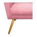 Poltrona Laura Pés Palito Mel Suede Rosa Bebê - Amarena Móveis