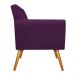Poltrona Laura Pés Palito Mel Suede Roxo - Amarena Móveis