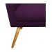 Poltrona Laura Pés Palito Mel Suede Roxo - Amarena Móveis
