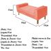 Recamier Baú Félix Solteiro 90cm Suede Coral - Amarena Móveis