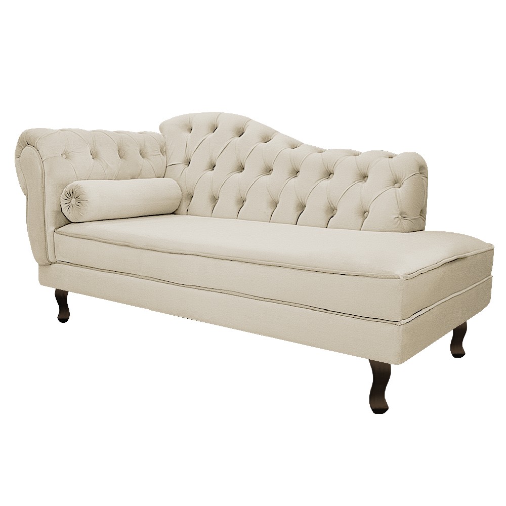Recamier Diana 140cm Lado Direito Corano Bege - Amarena Móveis
