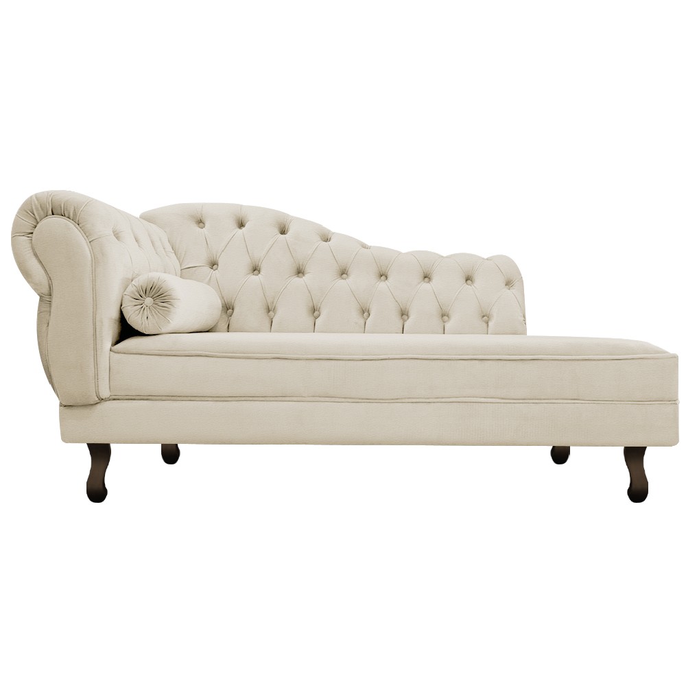 Recamier Diana 140cm Lado Direito Corano Bege - Amarena Móveis