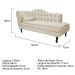 Recamier Diana 140cm Lado Direito Corano Bege - Amarena Móveis