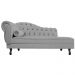 Recamier Diana 140cm Lado Direito Corano Cinza - Amarena Móveis