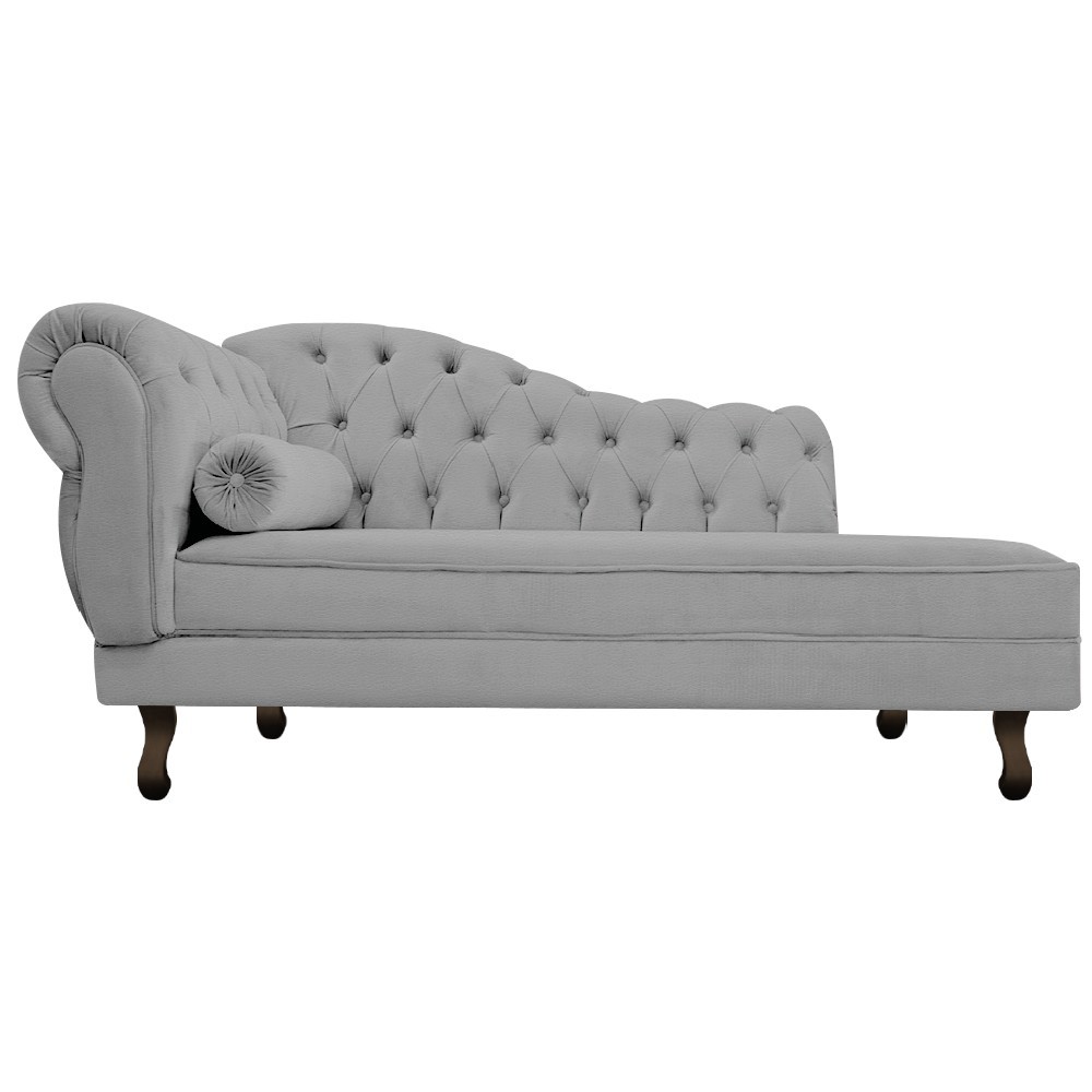 Recamier Diana 140cm Lado Direito Corano Cinza - Amarena Móveis