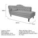 Recamier Diana 140cm Lado Direito Corano Cinza - Amarena Móveis