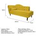 Recamier Diana 140cm Lado Direito Suede Amarelo - Amarena Móveis