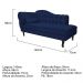 Recamier Diana 140cm Lado Direito Suede Azul Marinho - Amarena Móveis