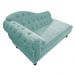 Recamier Diana 140cm Lado Direito Suede Azul Tiffany - Amarena Móveis