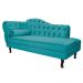 Recamier Diana 140cm Lado Direito Suede Azul Turquesa - Amarena Móveis