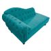 Recamier Diana 140cm Lado Direito Suede Azul Turquesa - Amarena Móveis