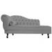 Recamier Diana 140cm Lado Direito Suede Cinza - Amarena Móveis