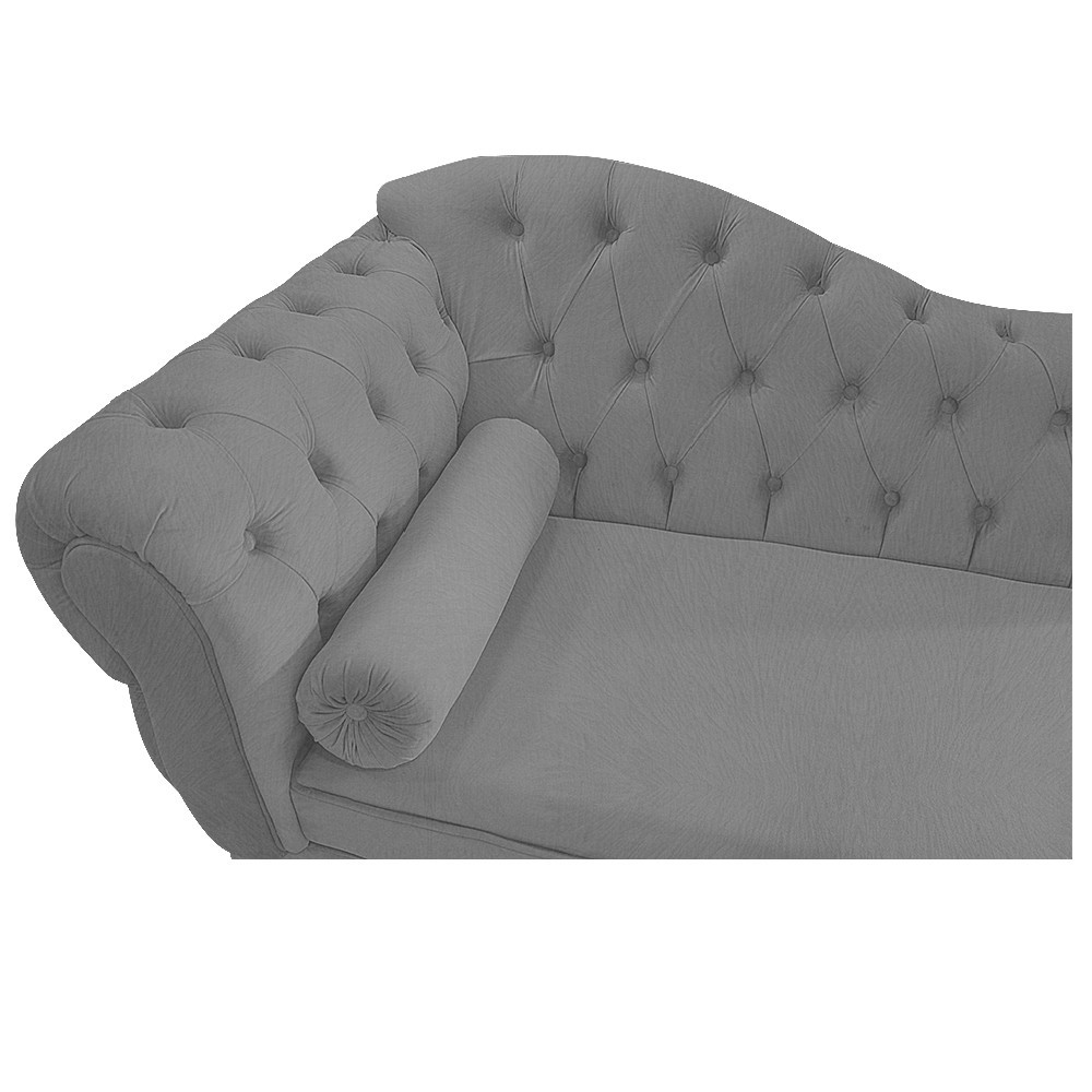 Recamier Diana 140cm Lado Direito Suede Cinza - Amarena Móveis