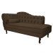 Recamier Diana 140cm Lado Direito Suede Marrom - Amarena Móveis