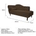 Recamier Diana 140cm Lado Direito Suede Marrom - Amarena Móveis