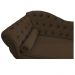 Recamier Diana 140cm Lado Direito Suede Marrom - Amarena Móveis