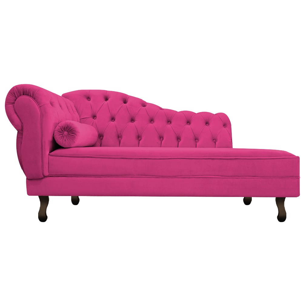 Recamier Diana 140cm Lado Direito Suede Pink - Amarena Móveis