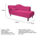 Recamier Diana 140cm Lado Direito Suede Pink - Amarena Móveis