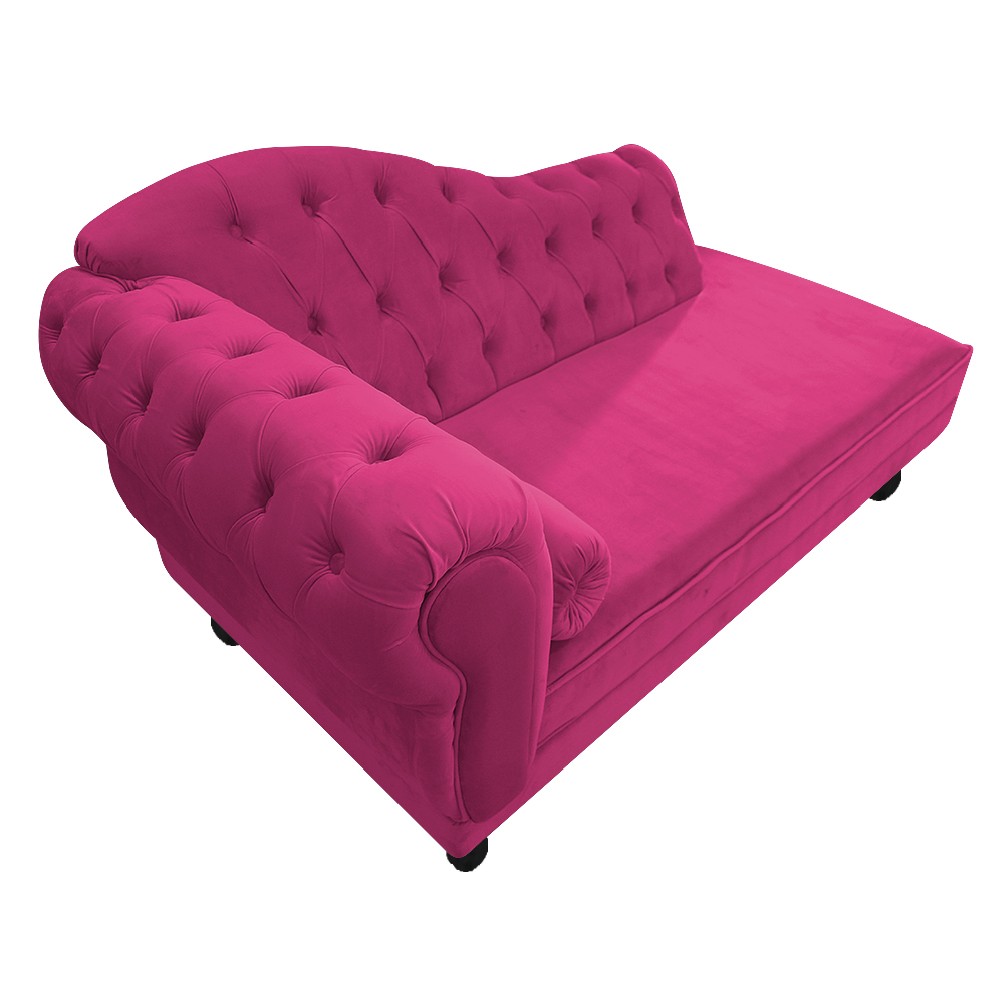 Recamier Diana 140cm Lado Direito Suede Pink - Amarena Móveis