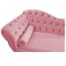 Recamier Diana 140cm Lado Direito Suede Rosa Bebê - Amarena Móveis
