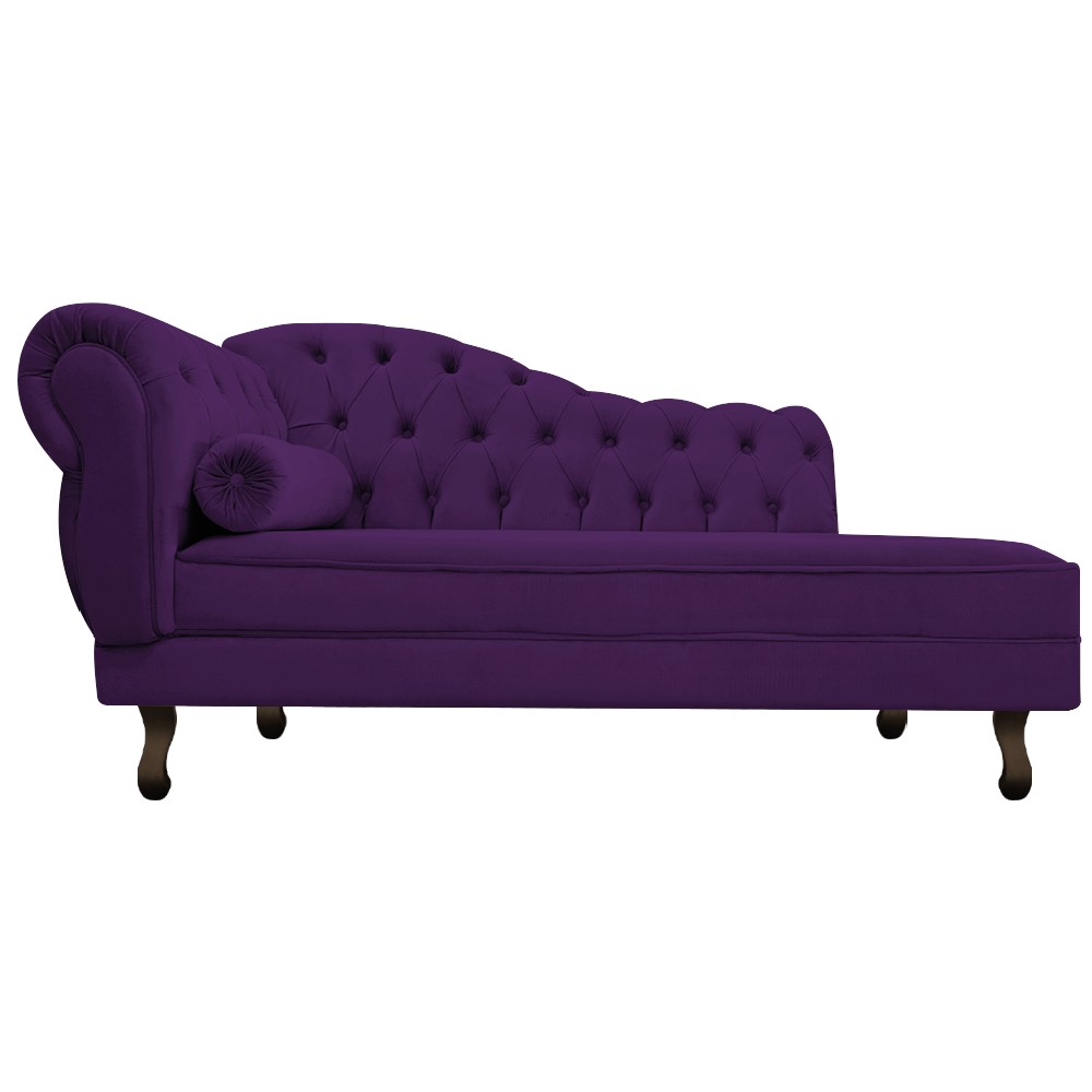 Recamier Diana 140cm Lado Direito Suede Roxo - Amarena Móveis