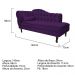 Recamier Diana 140cm Lado Direito Suede Roxo - Amarena Móveis