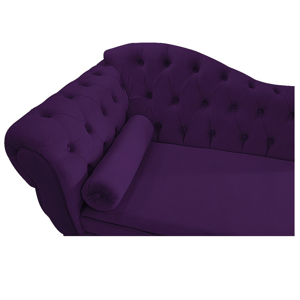 Recamier Diana 140cm Lado Direito Suede Roxo - Amarena Móveis