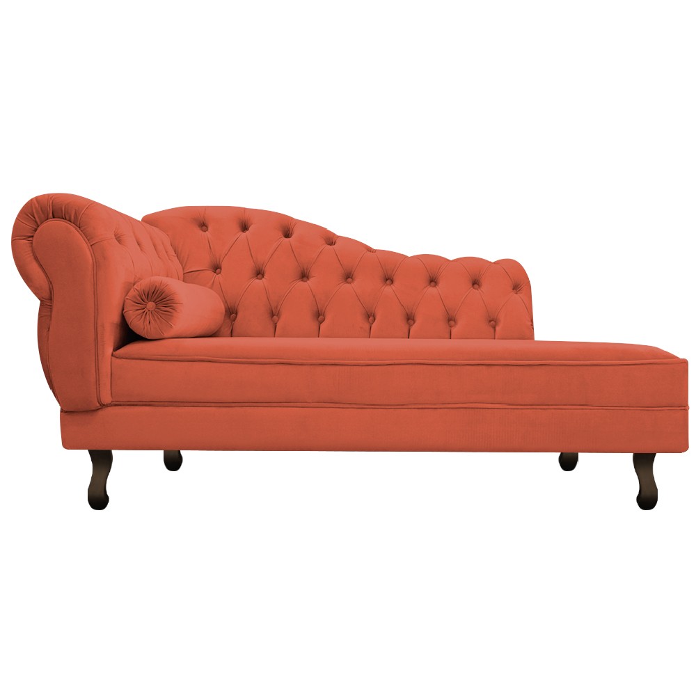 Recamier Diana 140cm Lado Direito Suede Terracota - Amarena Móveis