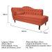 Recamier Diana 140cm Lado Direito Suede Terracota - Amarena Móveis