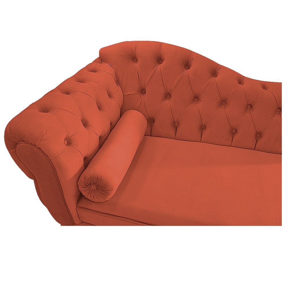 Recamier Diana 140cm Lado Direito Suede Terracota - Amarena Móveis