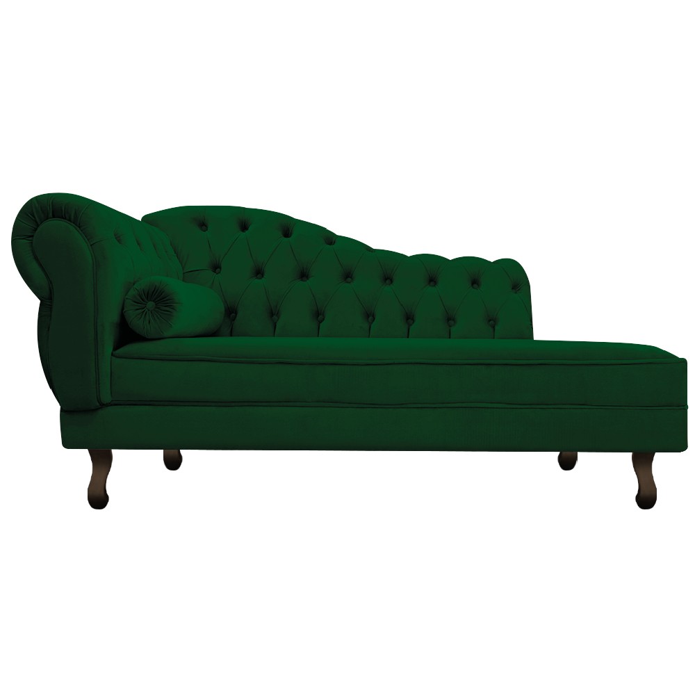 Recamier Diana 140cm Lado Direito Suede Verde - Amarena Móveis