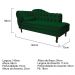 Recamier Diana 140cm Lado Direito Suede Verde - Amarena Móveis
