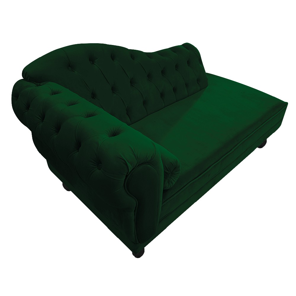 Recamier Diana 140cm Lado Direito Suede Verde - Amarena Móveis