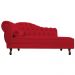 Recamier Diana 140cm Lado Direito Suede Vermelho - Amarena Móveis