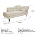 Recamier Diana 140cm Lado Esquerdo Corano Bege - Amarena Móveis