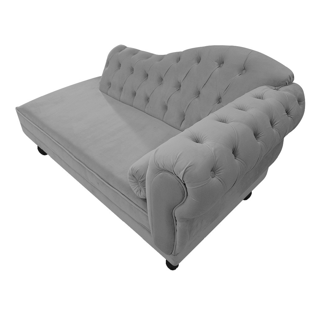 Recamier Diana 140cm Lado Esquerdo Corano Cinza - Amarena Móveis