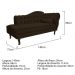Recamier Diana 140cm Lado Esquerdo Corano Marrom - Amarena Móveis