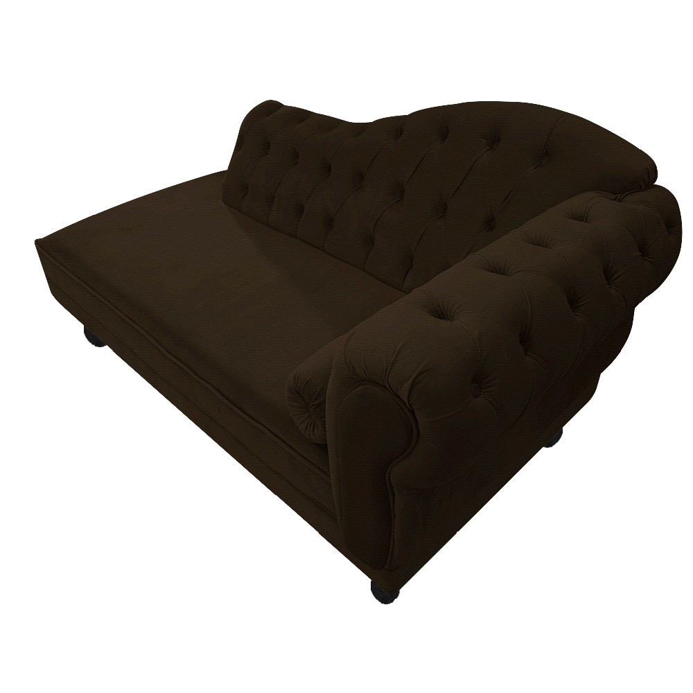Recamier Diana 140cm Lado Esquerdo Corano Marrom - Amarena Móveis