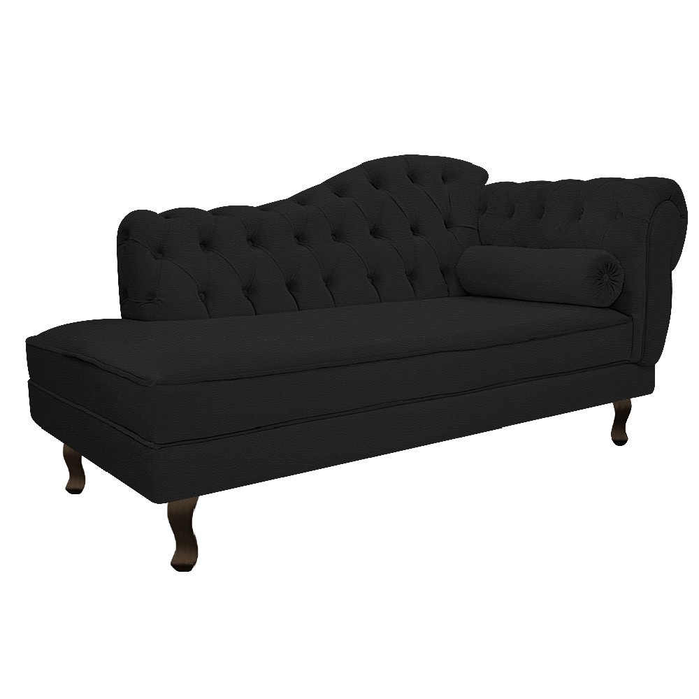 Recamier Diana 140cm Lado Esquerdo Corano Preto - Amarena Móveis
