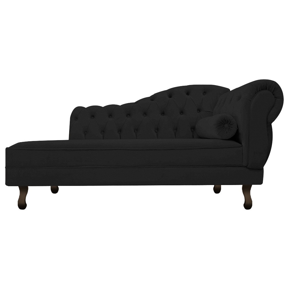 Recamier Diana 140cm Lado Esquerdo Corano Preto - Amarena Móveis