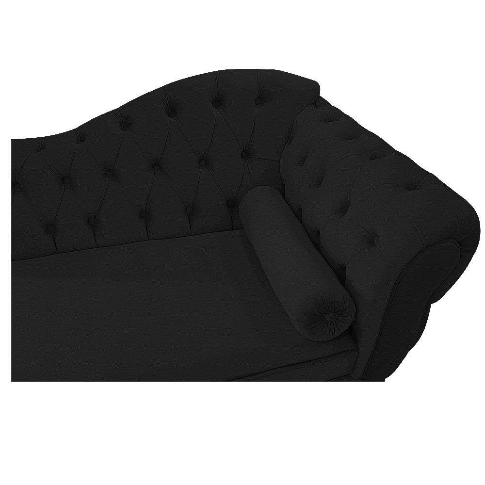 Recamier Diana 140cm Lado Esquerdo Corano Preto - Amarena Móveis