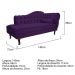 Recamier Diana 140cm Lado Esquerdo Suede Roxo - Amarena Móveis