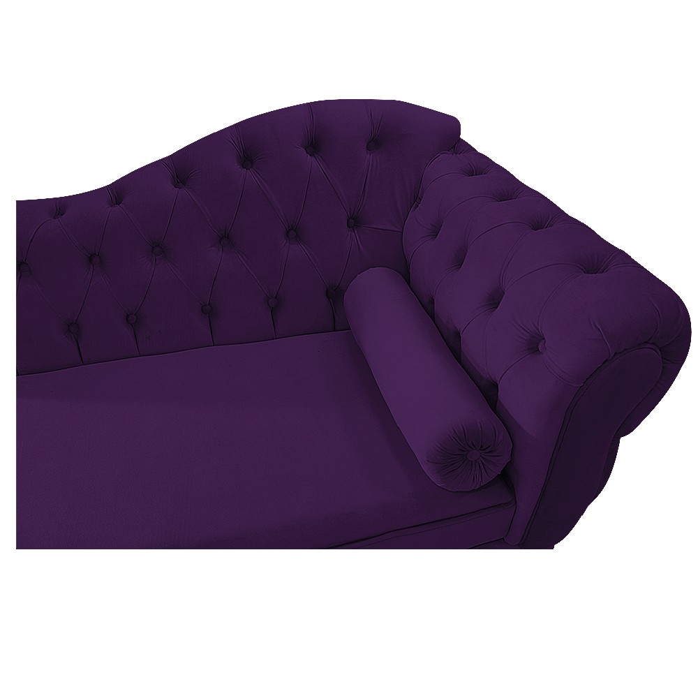 Recamier Diana 140cm Lado Esquerdo Suede Roxo - Amarena Móveis