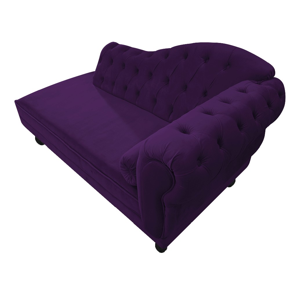 Recamier Diana 140cm Lado Esquerdo Suede Roxo - Amarena Móveis