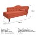 Recamier Diana 140cm Lado Esquerdo Suede Terracota - Amarena Móveis