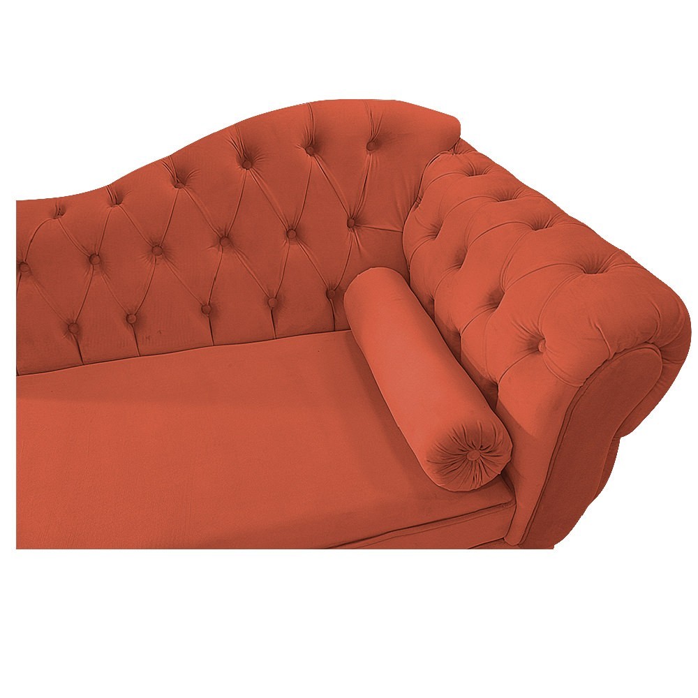 Recamier Diana 140cm Lado Esquerdo Suede Terracota - Amarena Móveis